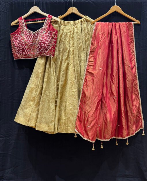 Designer Bridal Lehenga In Maroon Color Indian Wedding Outfit 2