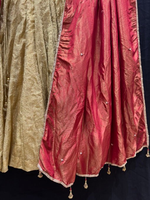 Designer Bridal Lehenga In Maroon Color Indian Wedding Outfit 2 - Image 4