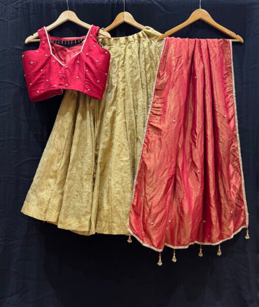 Designer Bridal Lehenga In Maroon Color Indian Wedding Outfit 2 - Image 2